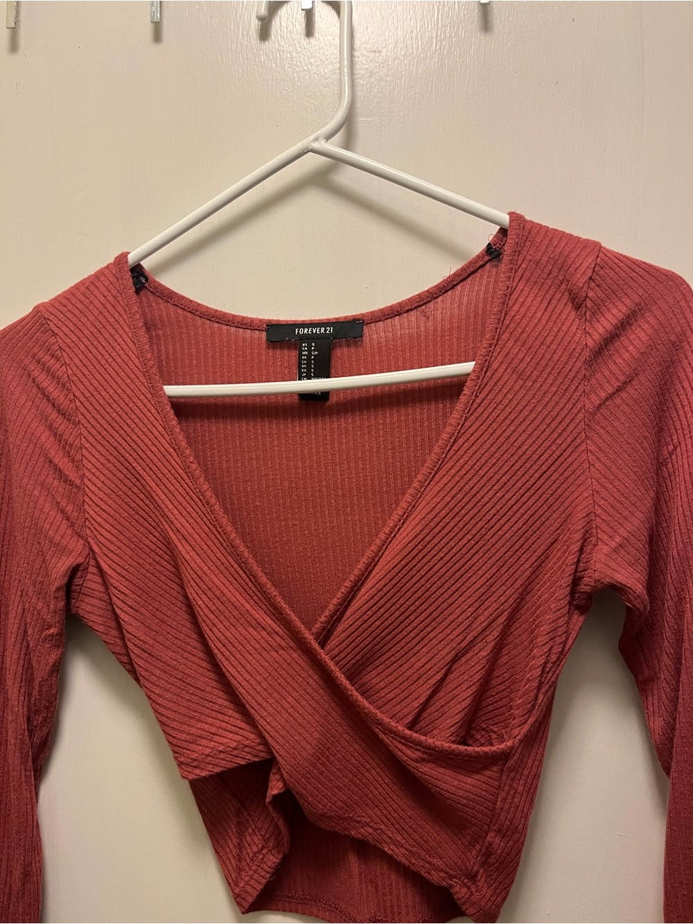Forever 21 Rust Red Ribbed Top